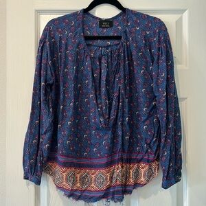 Vici snap front loose fit bandana top